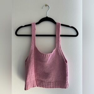 Pink Knit Tank Top